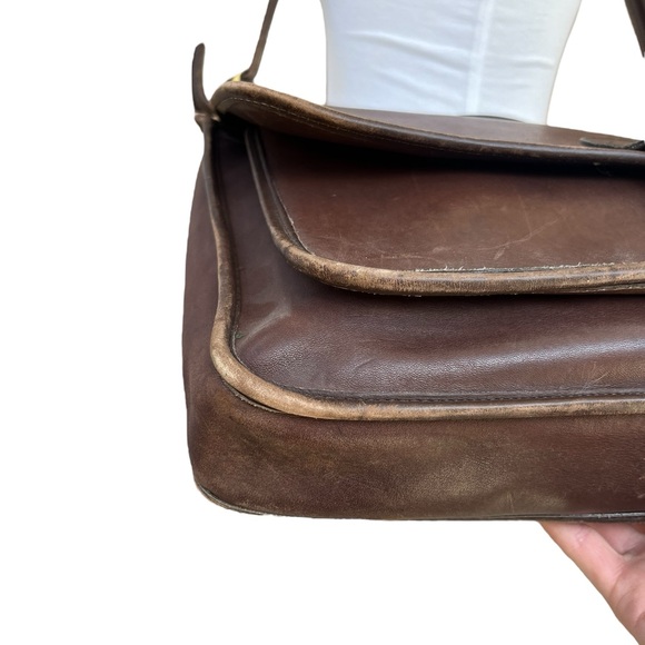Vintage Coach 5180 Metropolitan Briefcase Bag Messenger Mahogany Brown Leather - Picture 8 of 16